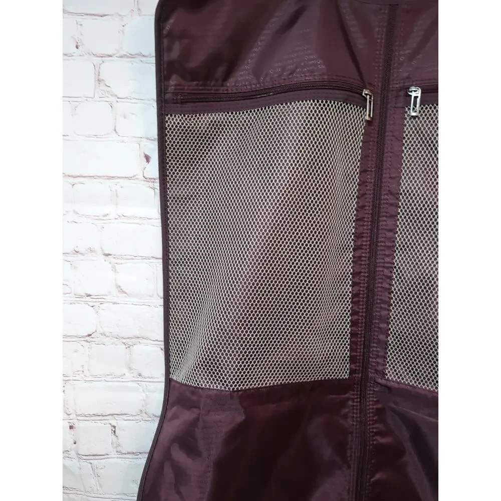 Samsonite Bi-Fold Garment Bag Burgundy Plum Purple Travel Suit Weekend Cover 24